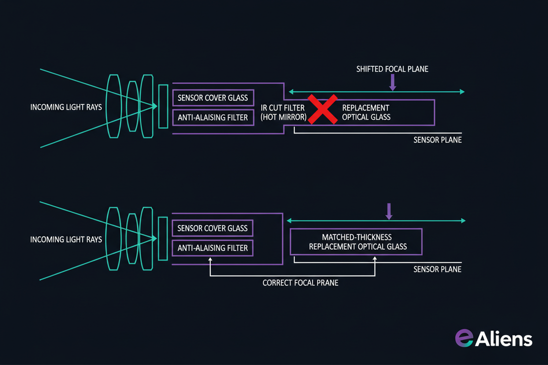 Why a Mirrorless Full Spectrum Converted Camera Needs Focus Recalibration (In a different way to a DSLR)