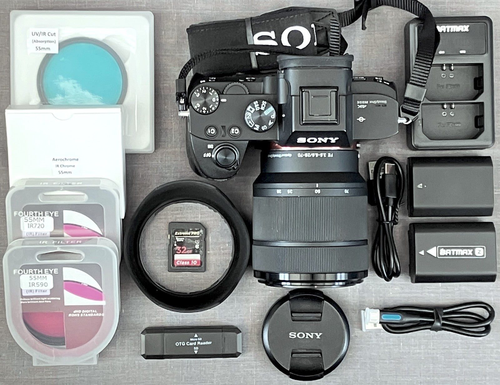 Sony A7 III FULL SPECTRUM CONVERTED 24.2MP Camera, 28 70mm Lens   Complete Kit10