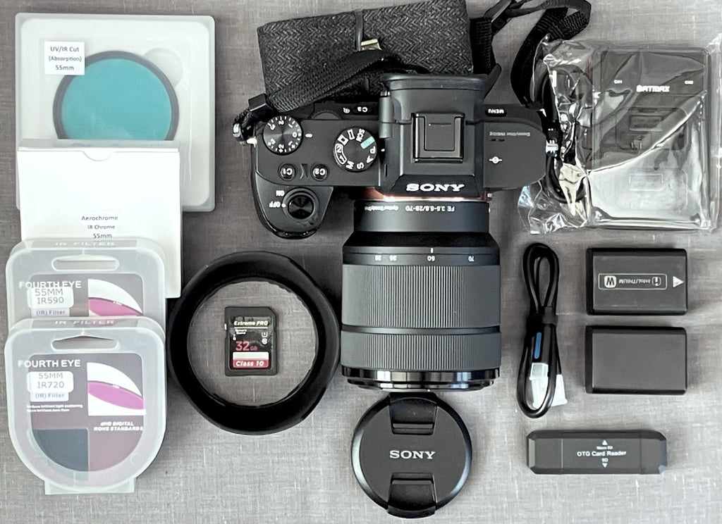 Sony A7 II FULL SPECTRUM/IR CONVERTED 24.3MP Camera, 28 70mm Lens   Complete Kit10