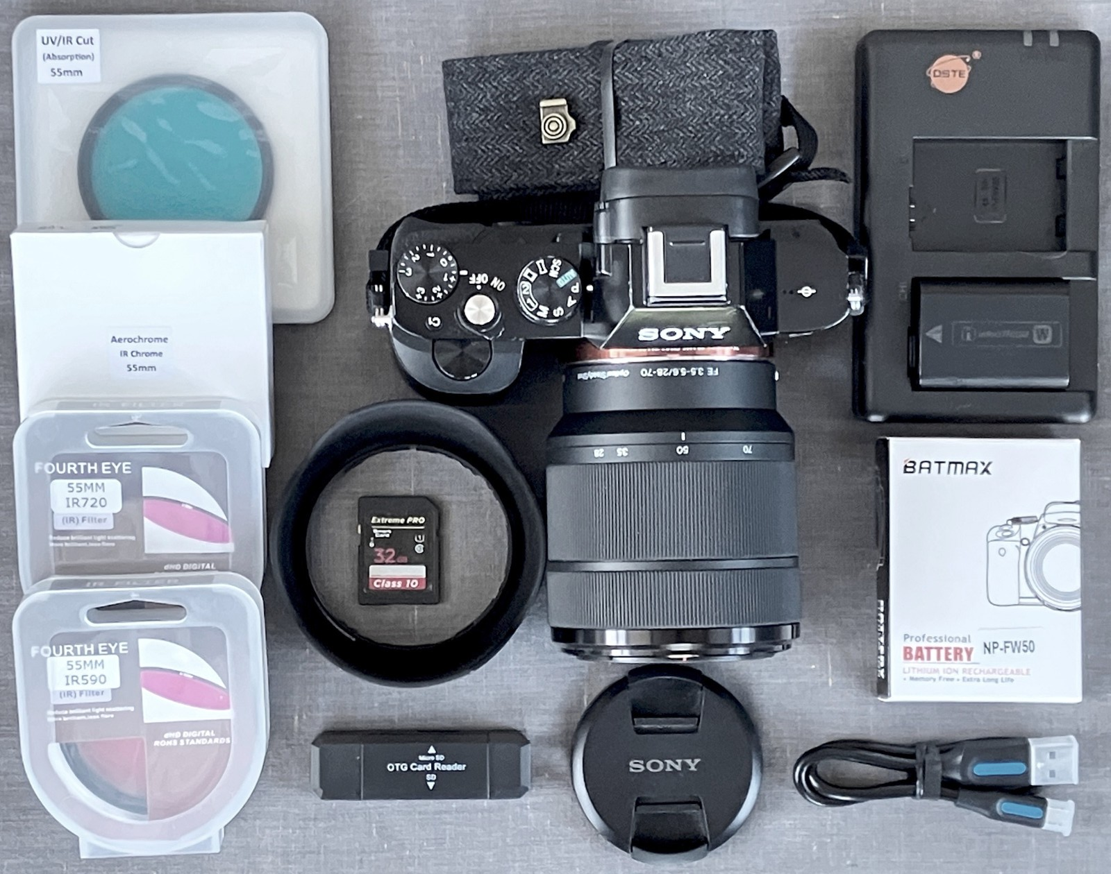 Sony A7R FULL SPECTRUM/IR CONVERTED 36.4MP Camera , 28-70mm Lens - Complete Kit10
